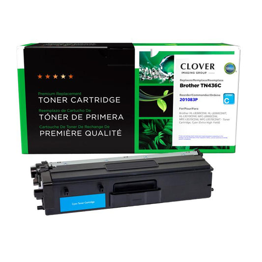 Extra High Yield Cyan Toner Cartridge for Brother TN436C