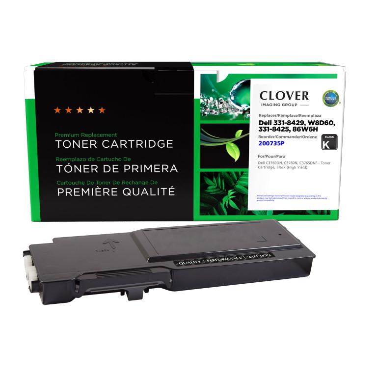 High Yield Black Toner Cartridge for Dell C3760