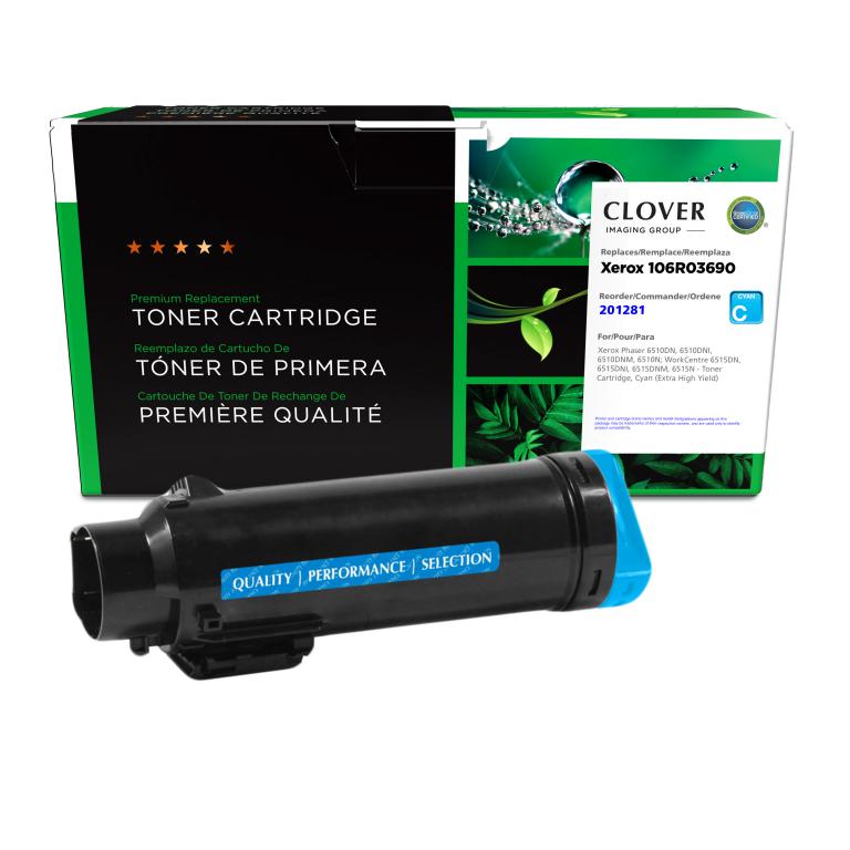 Extra High Yield Cyan Toner Cartridge for Xerox 106R03690