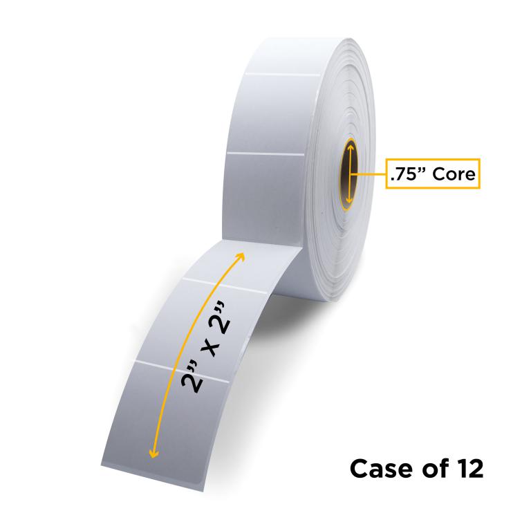 Direct Thermal Label Roll 0.75" ID x 2.2" Max OD for Mobile Barcode Printers